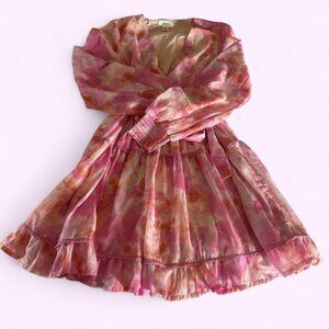 joppa ruffled pink dress